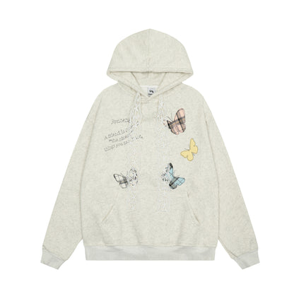 Butterfly Design Oversize Pullover Hoodie WN11056