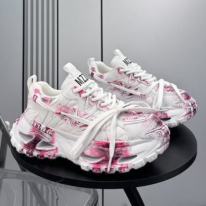 Paint Splash Air Sole Chunky Sole Sneakers WN24648