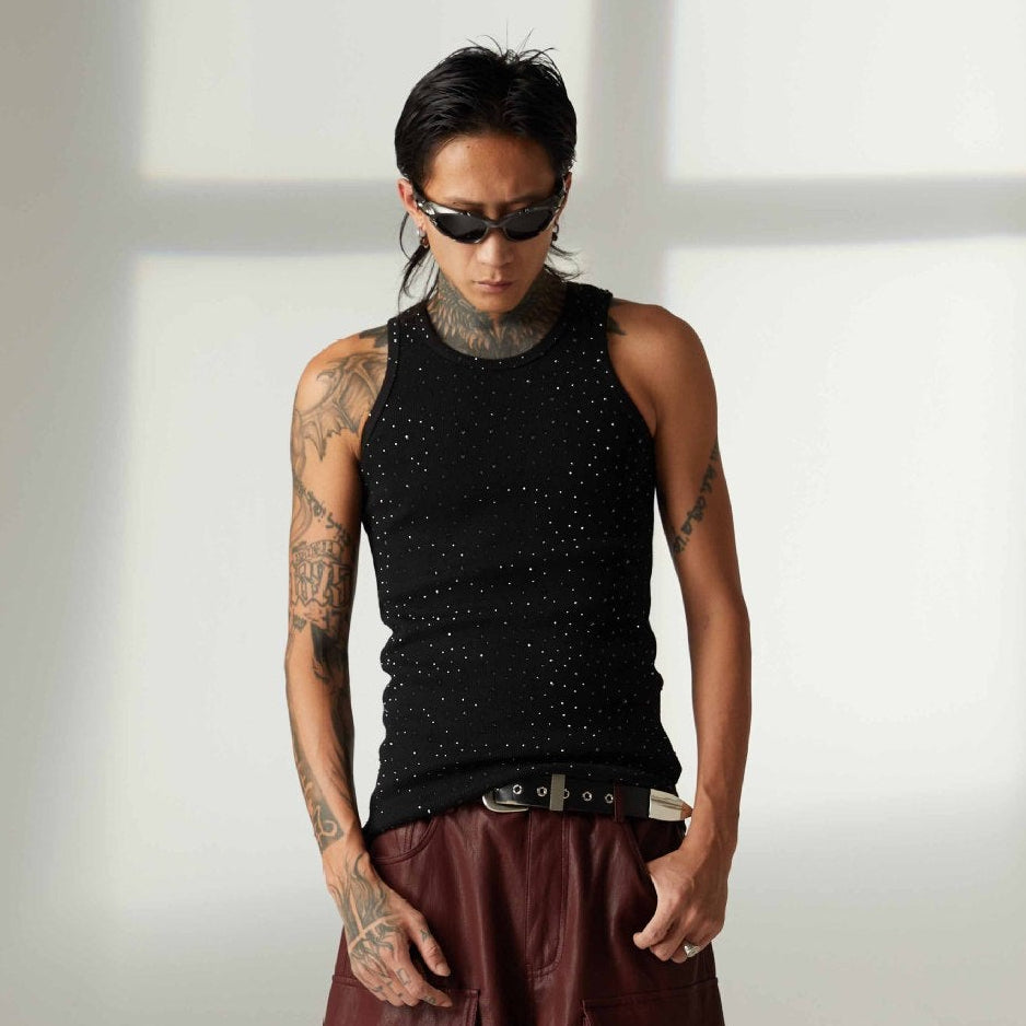 Studs Rhinestone Tank Top WN25551