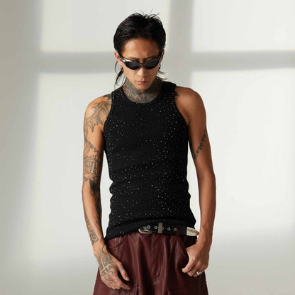 Studs Rhinestone Tank Top WN25551