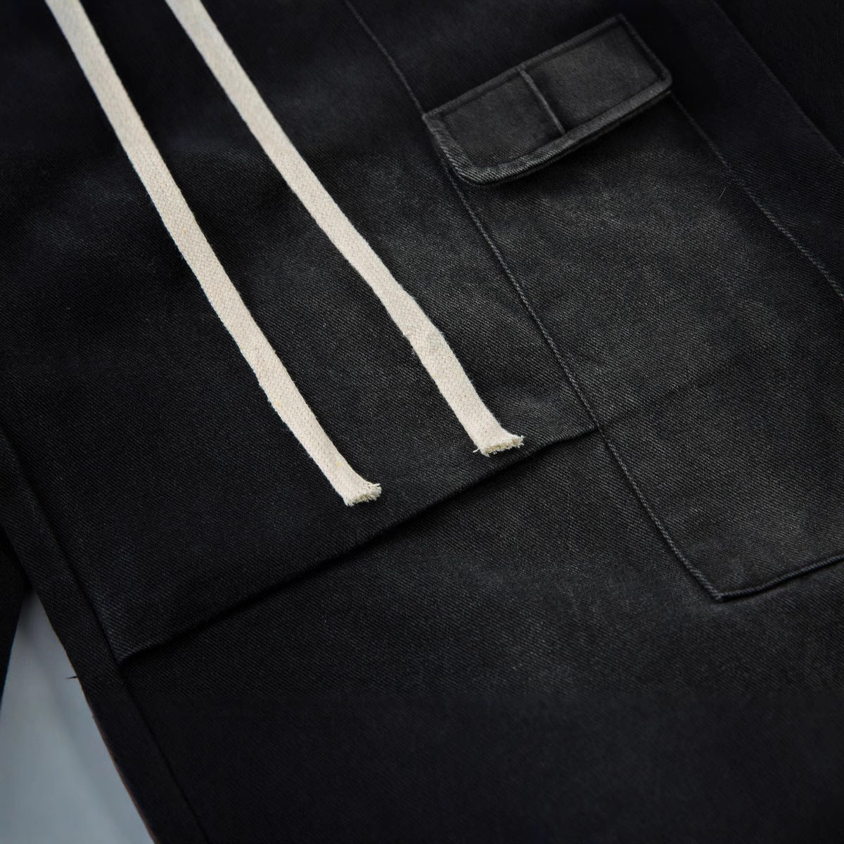 Washed Wide Leg Cargo Denim Jeans WN13067