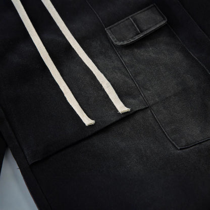 Washed Wide Leg Cargo Denim Jeans WN13067