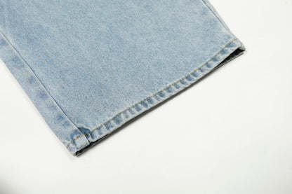 Rhinestone Studded High-Waist Wide Leg Denim Jeans WN27911