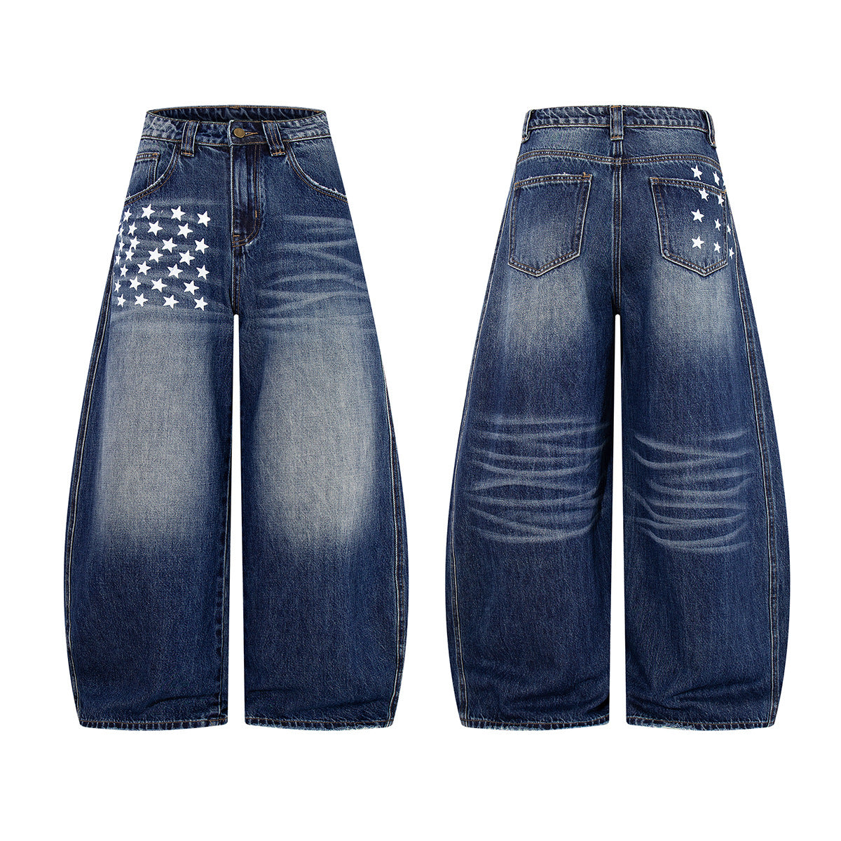 NOAH パンツ ワイド Star Print Curved Wide Leg Denim Jeans WN25727 – WONDER NOAH