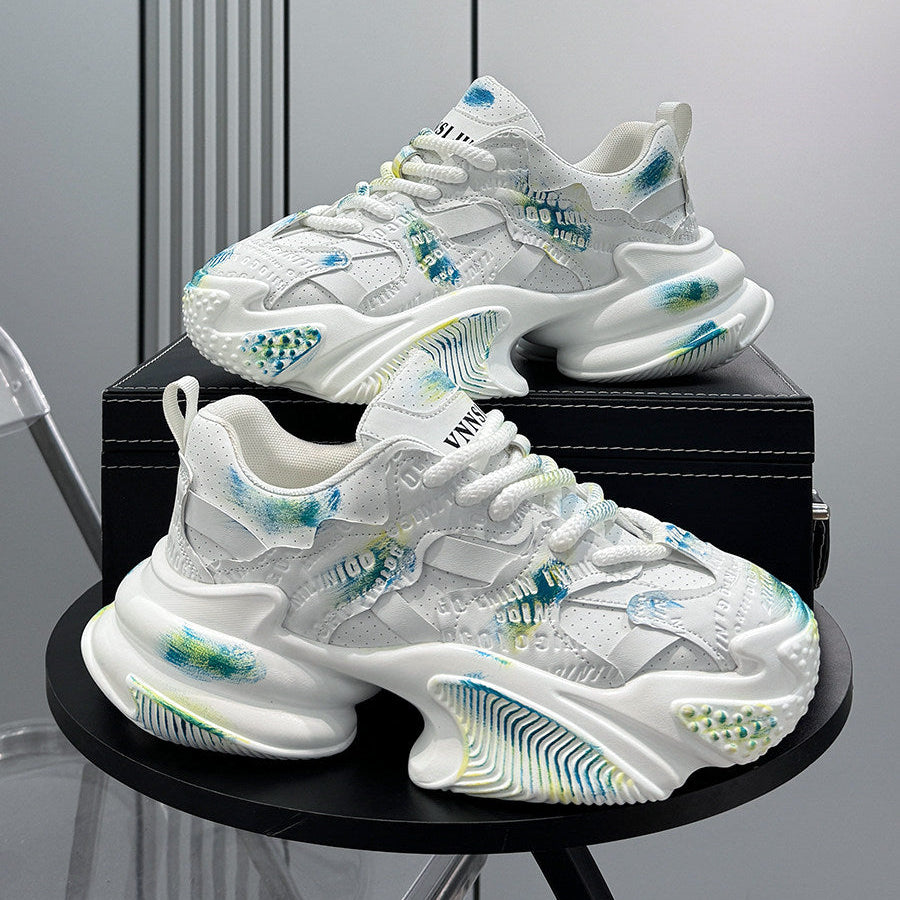 Graffiti Print Air Sole Chunky Sole Sneakers WN24620