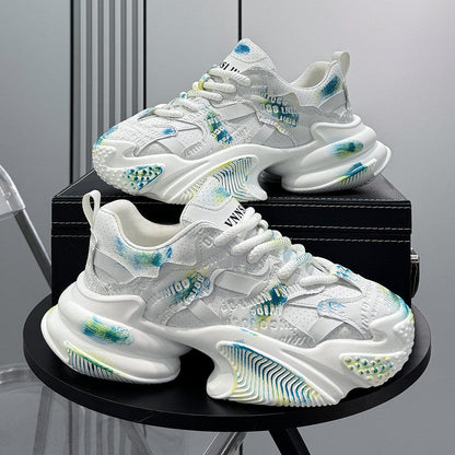 Graffiti Print Air Sole Chunky Sole Sneakers WN24620