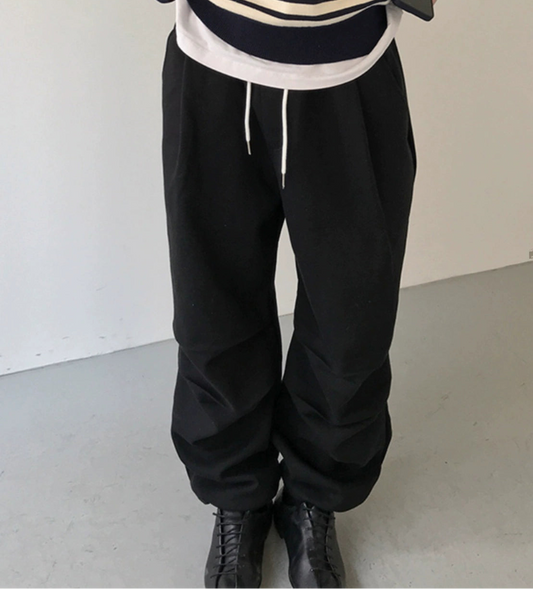 Pleats Wide Leg Sweatpants WN21643