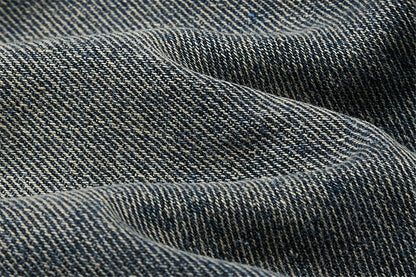 Washed Damage Multi-Pocket Curved Leg Denim Jeans WN26807