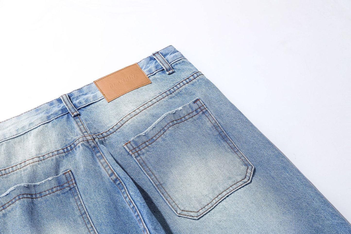 Washed Damage Wide Leg Flare Denim Jeans WN25862