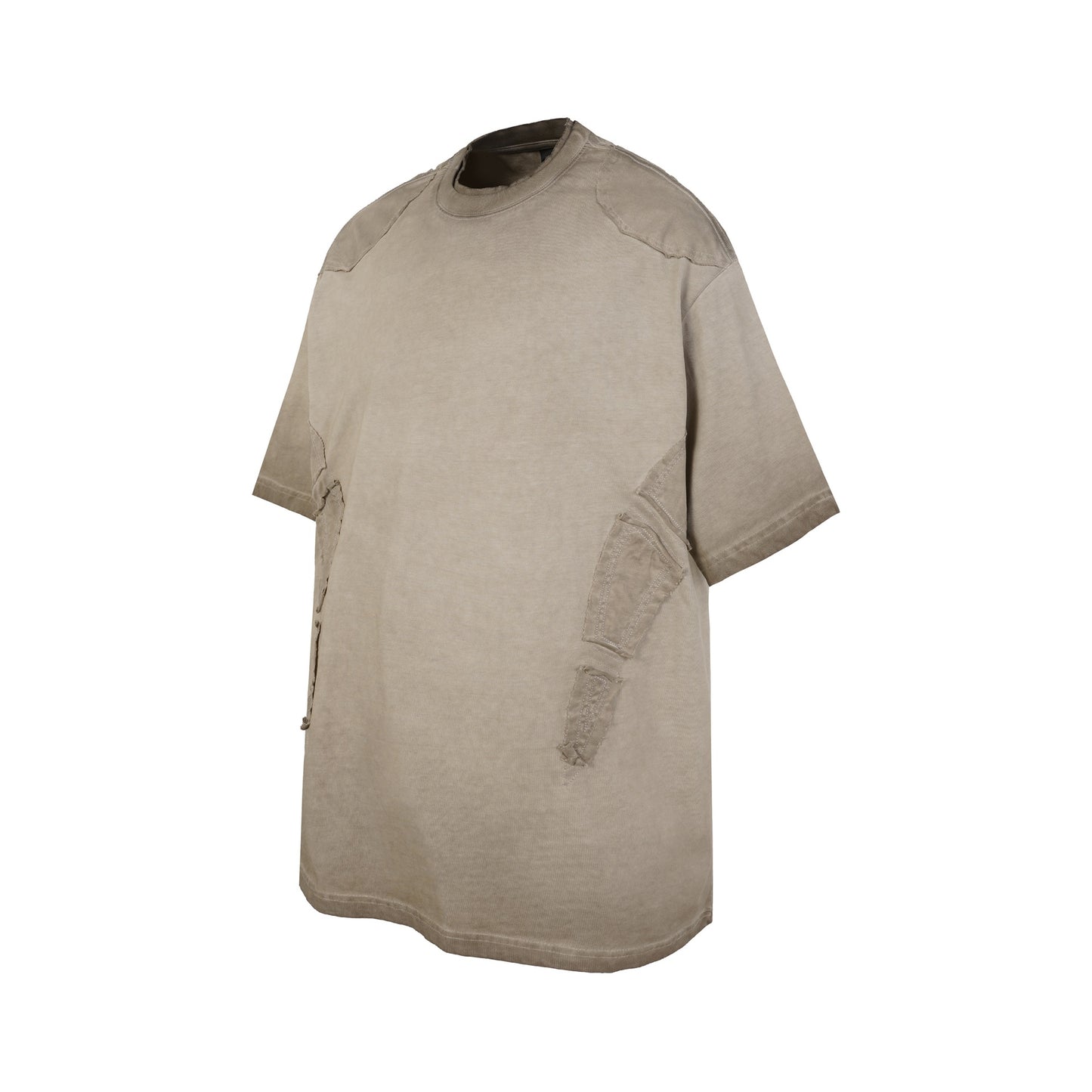 Utility Patchwork Washed Damage Short Sleeve T-Shirt WN25676