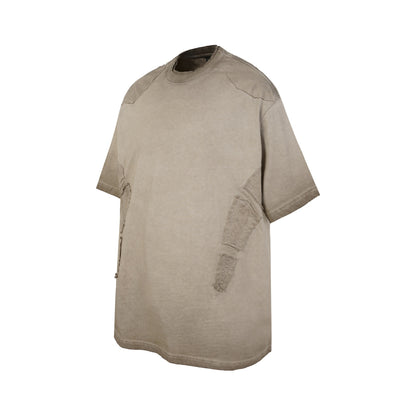 Utility Patchwork Washed Damage Short Sleeve T-Shirt WN25676