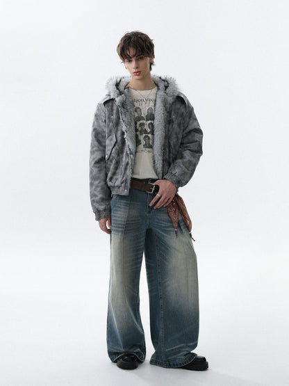 Deconstructed Design Thick Zipper Jacket WN22092