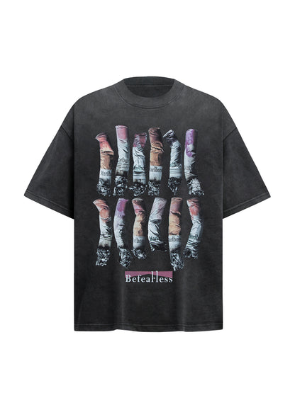 Washed Artwork Graphic Short Sleeve T-Shirt WN26275