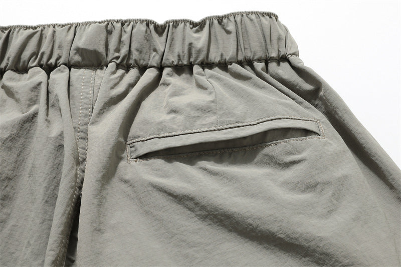Multi-Pocket Wide Leg Cargo Half Pants WN26812