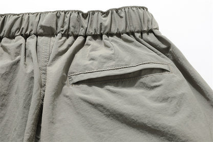 Multi-Pocket Wide Leg Cargo Half Pants WN26812