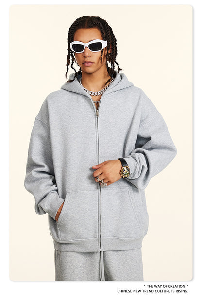 Oversize Zipper Hoodie & Pants Setup WN9959