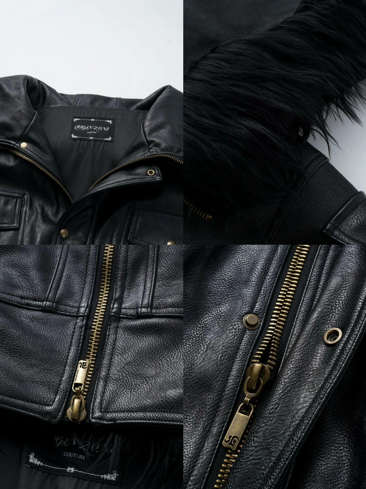 Waxed Crinkle Zipper Detachable Hooded Jacket WN19693