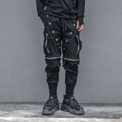 Knee Zipper Detachable Cuffed Pants WN22362