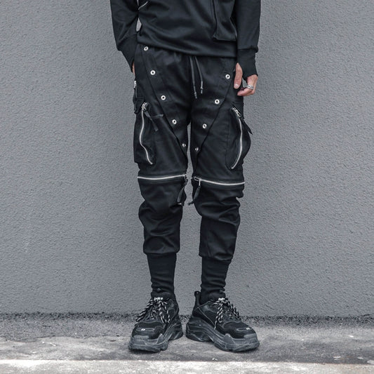 Knee Zipper Detachable Cuffed Pants WN22362