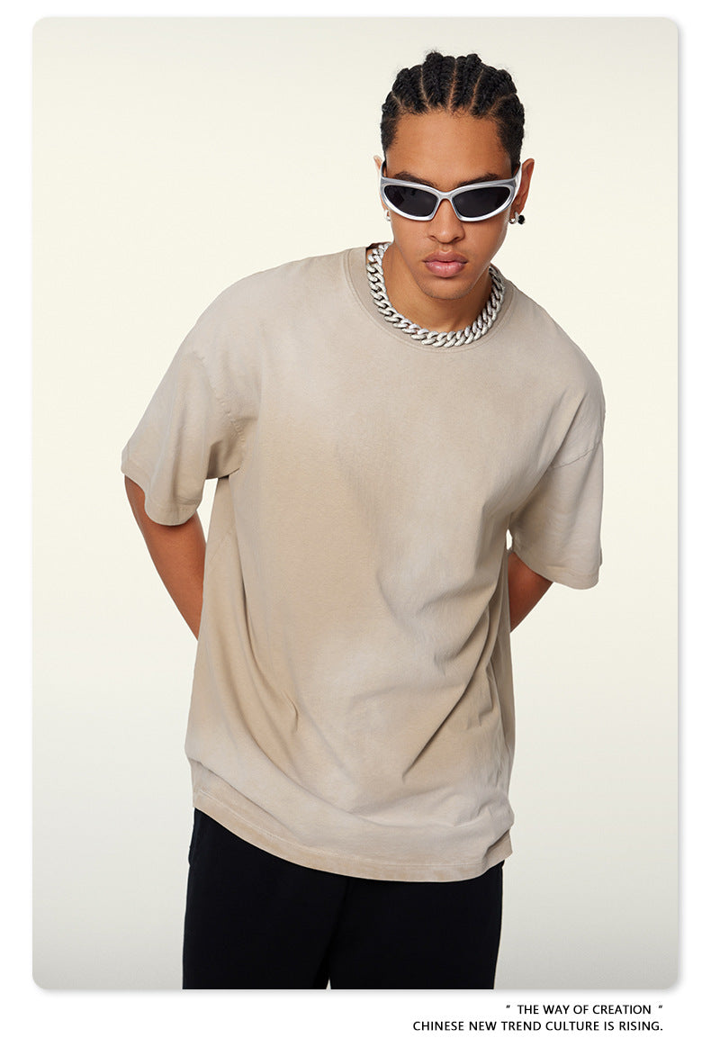 Washed Oversize Short-sleeve T-shirt WN6443