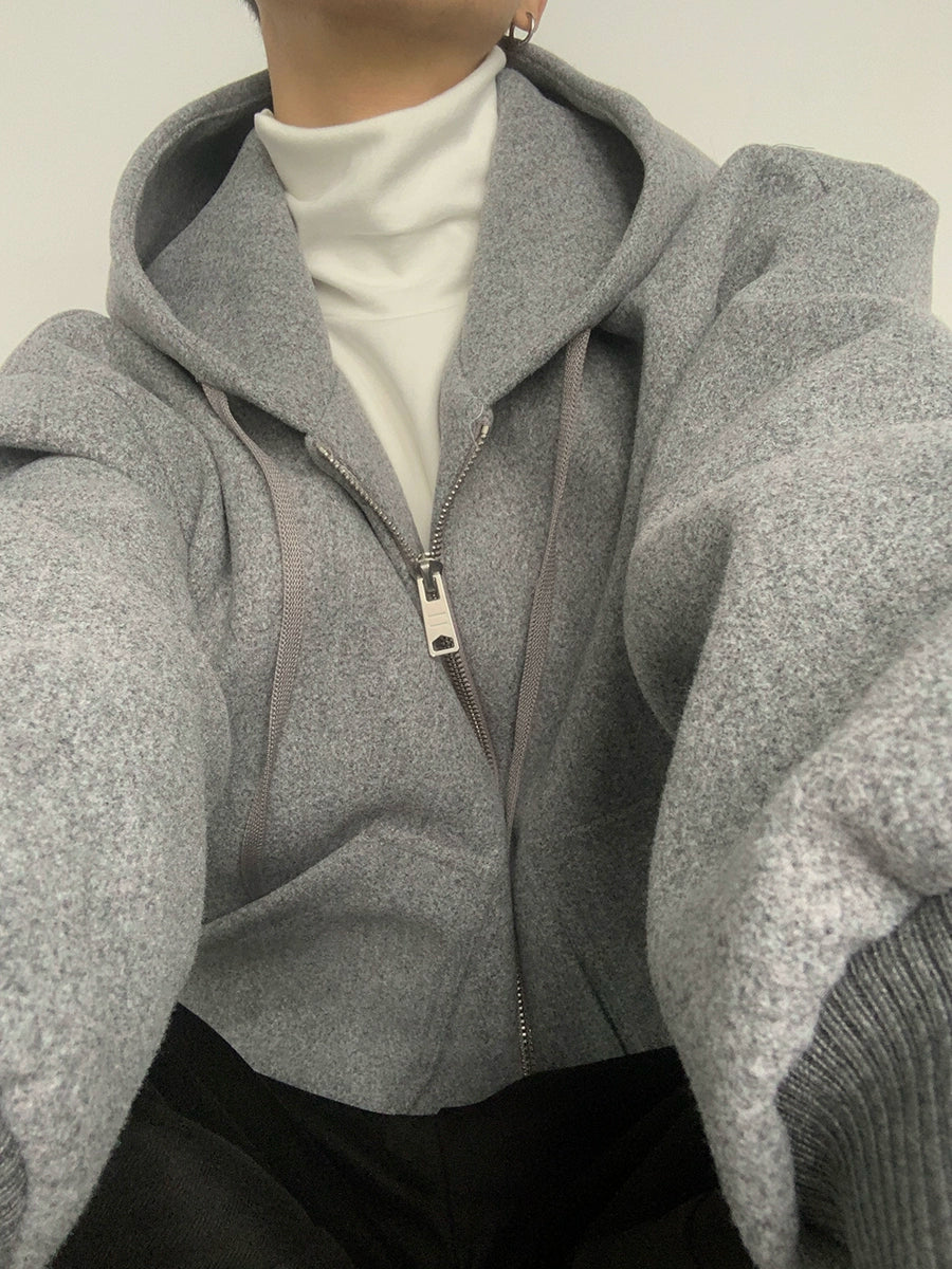 Oversize Thick Zipper Hoodie WN9676