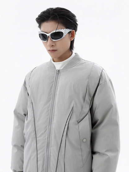 Reflective Standing-Neck Windproof Thick Jacket WN10518