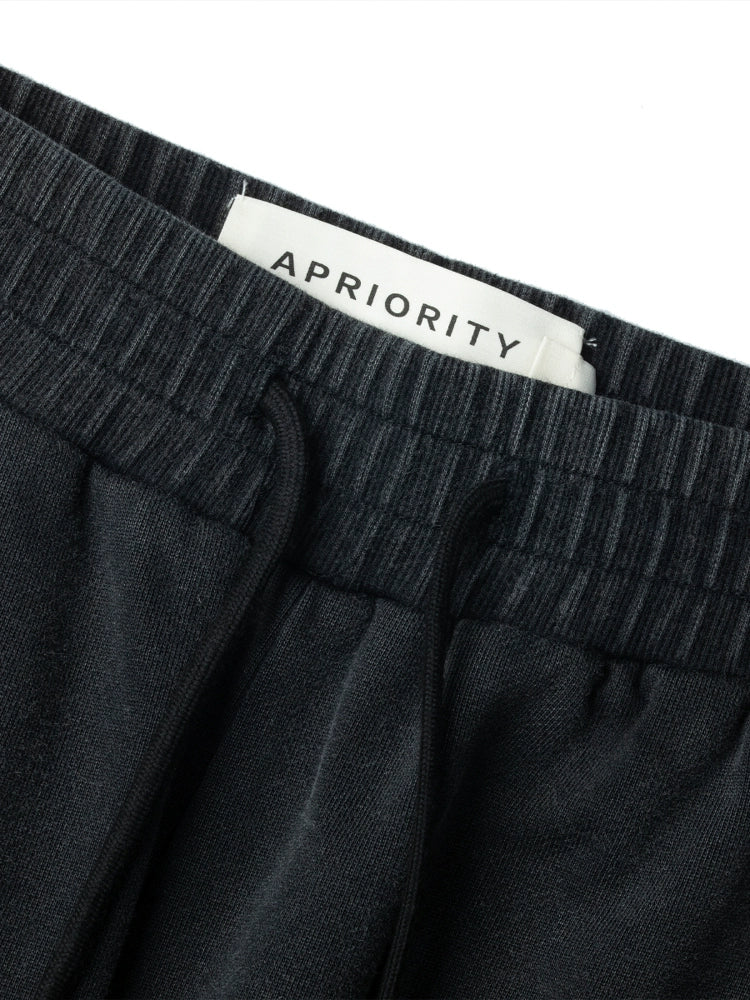 Washed Curved Design Wide Leg Sweatpants WN18891