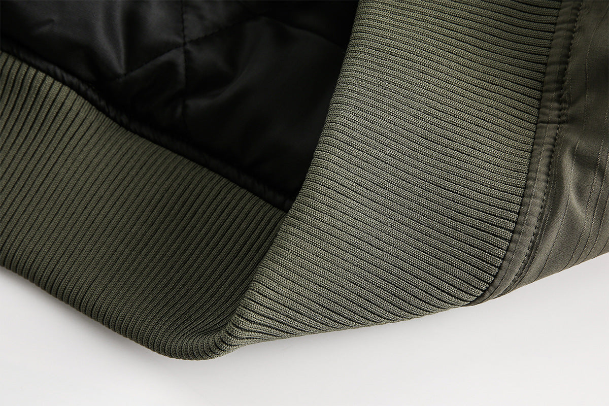 Detachable Fur Collar Flight Jacket WN12705