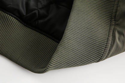 Detachable Fur Collar Flight Jacket WN12705