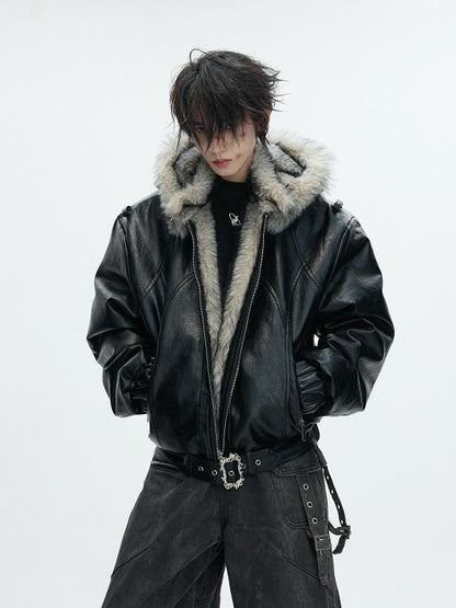 Hooded Fake Fur Heavyweight Puffer Jacket WN22612