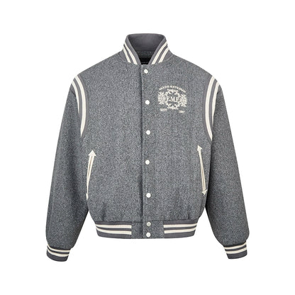 Emblem Embroidery Baseball Jacket  WN8297