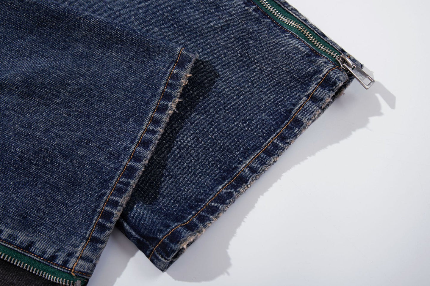 Panel Wash Wide Leg Denim Jeans WN23107