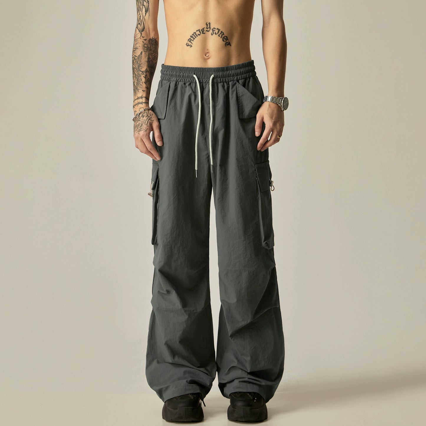 Quick Drying Wide Leg Cargo Pants WN7741