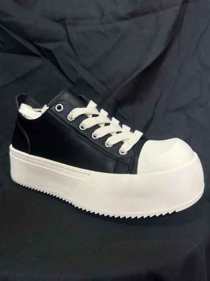 Chunky Shell Toe Platform Lace-Up Sneakers WN24543