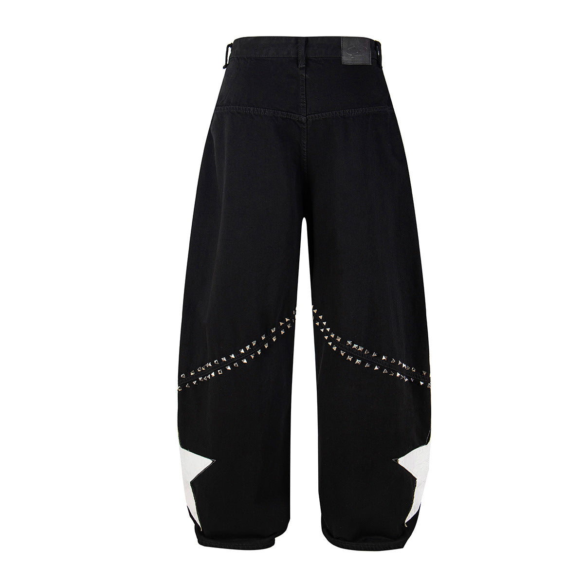 Star Studs Wide Leg Denim Jeans WN25509