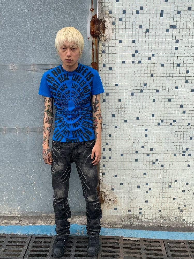 Print Slim Short Sleeve T-Shirt WN19071