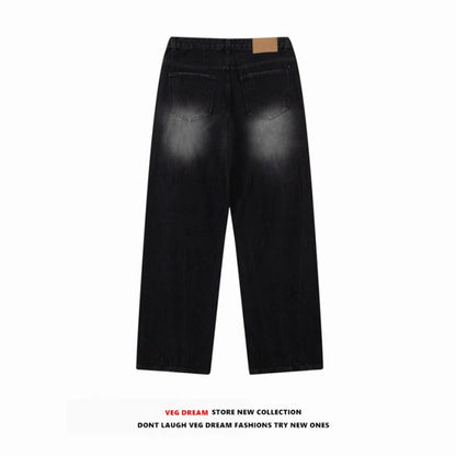 Wide-leg Damage Denim Jeans WN5570
