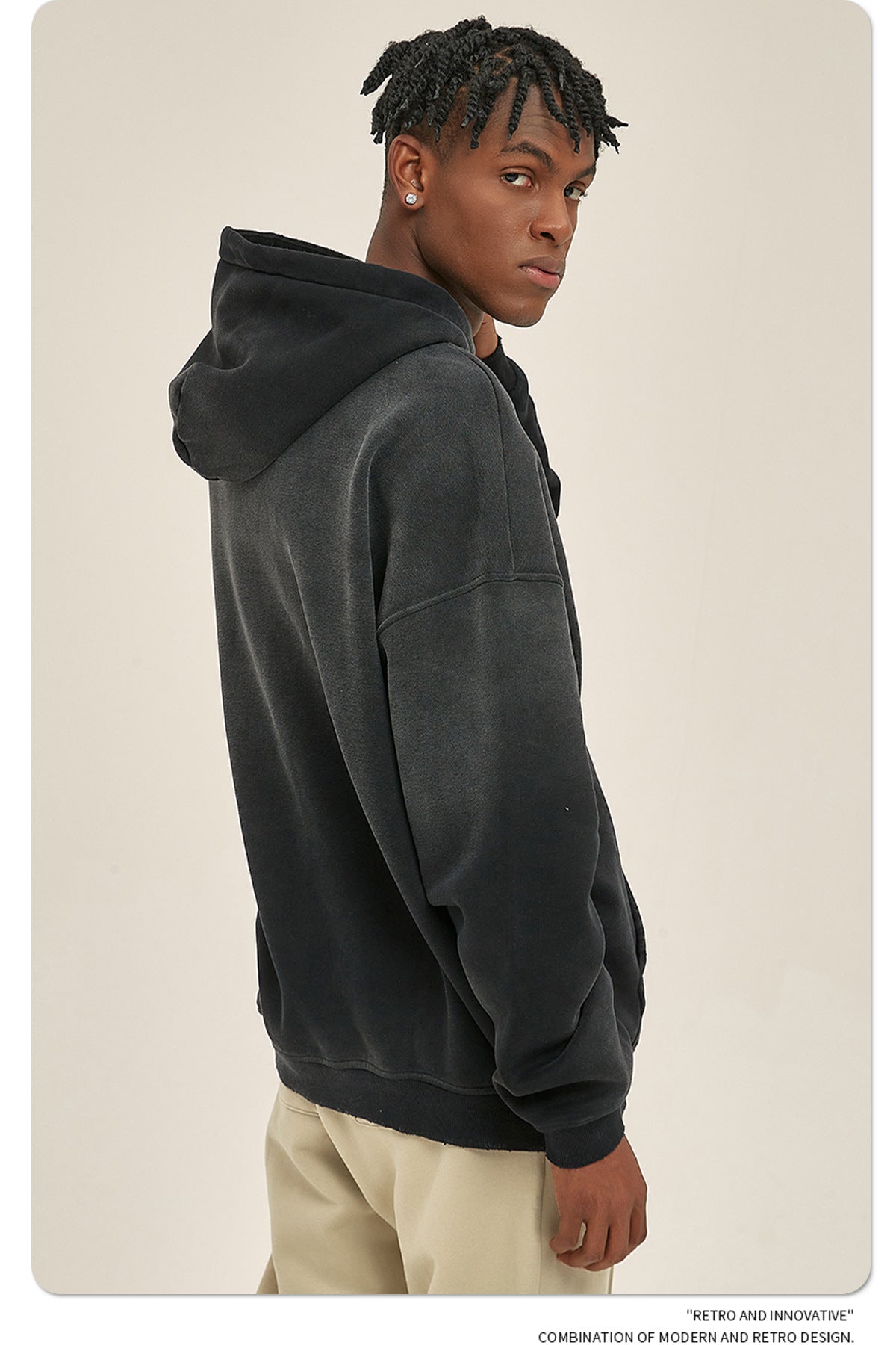 Oversize Washed Damage Hoodie WN6620