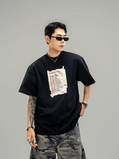 Graphic Letter Print Short Sleeve T-Shirt WN20860