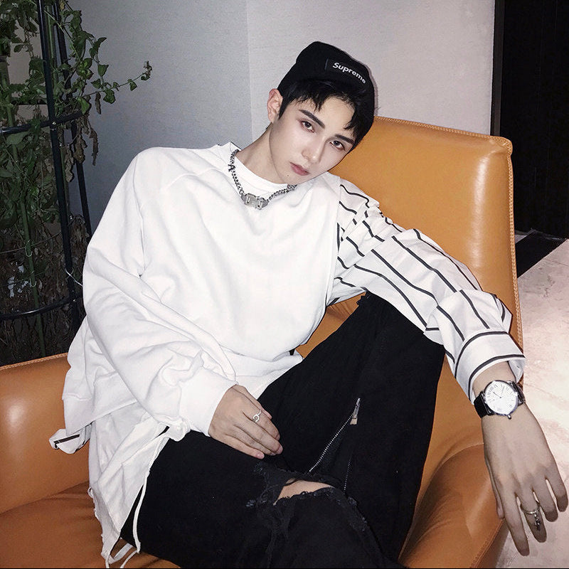 Fake Layered Pullover Sweatshirt WN25070