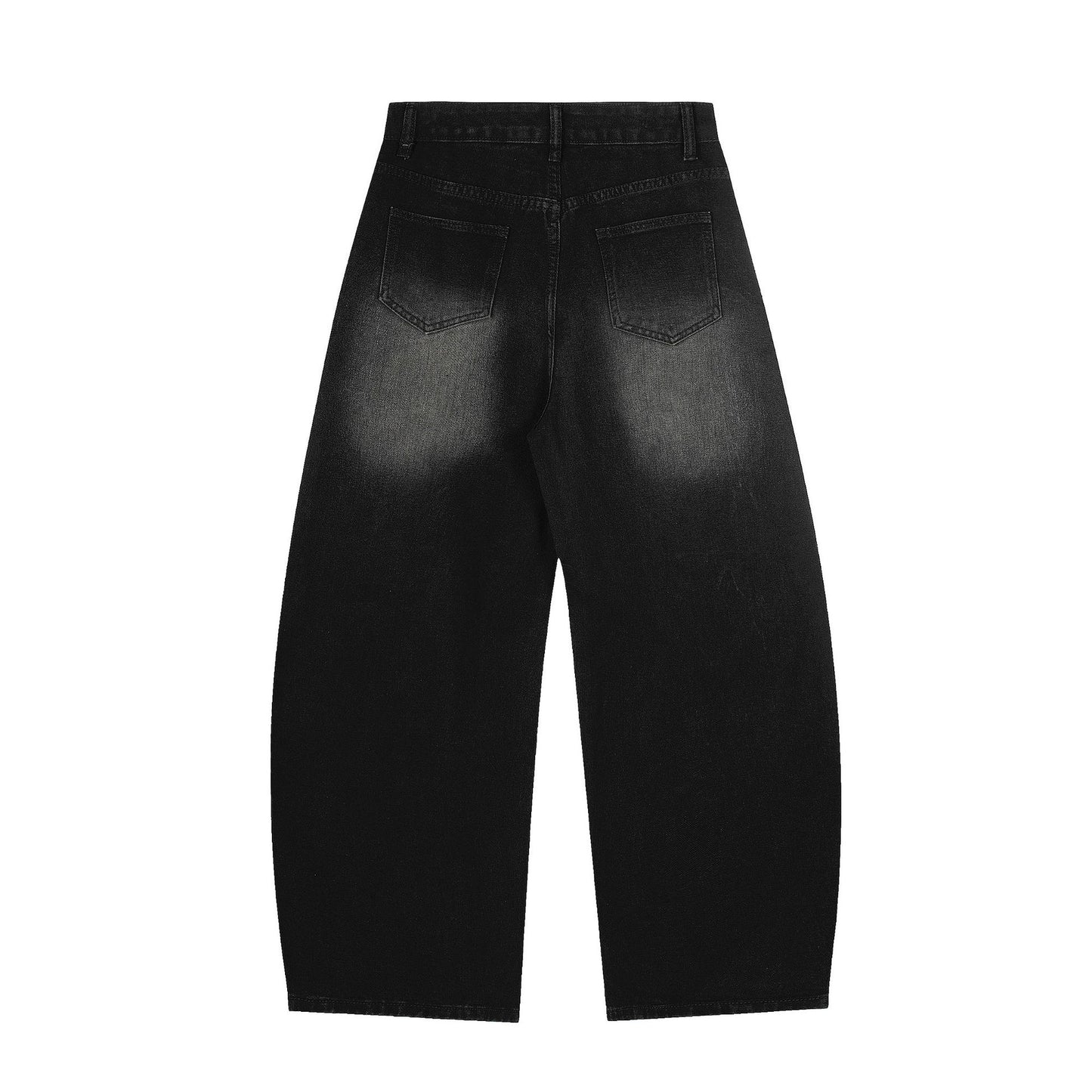 Washed Embroidery Wide Leg Denim Jeans WN25406
