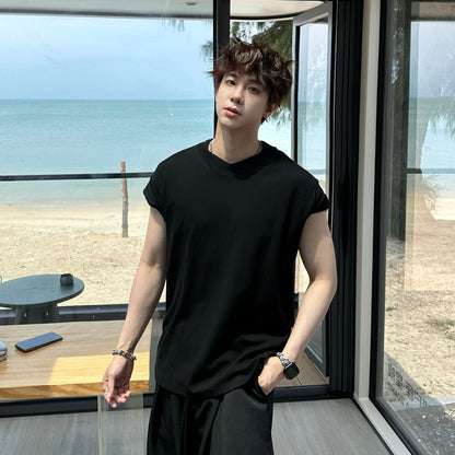 Drop Shoulder Sleeveless T-Shirt WN25331