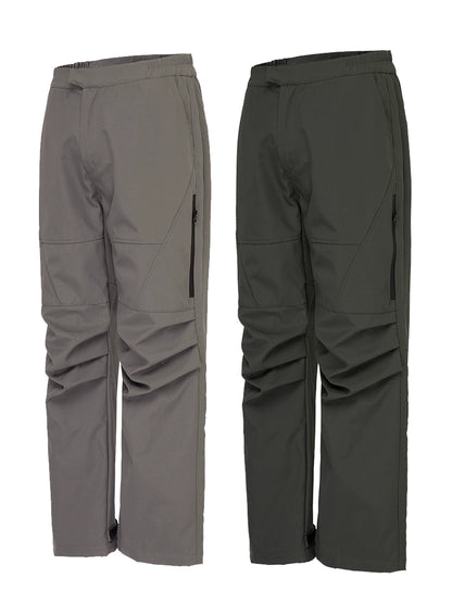 Nylon Ruched-Knee Multi-Pocket Straight Cargo Pants WN12276