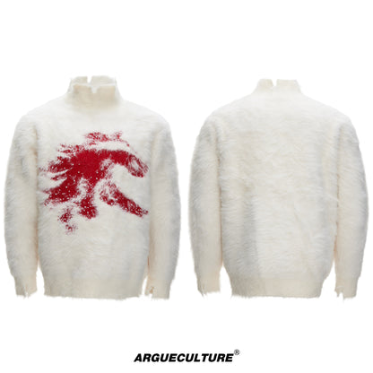 Turtleneck Oversize Knit Sweater WN22682