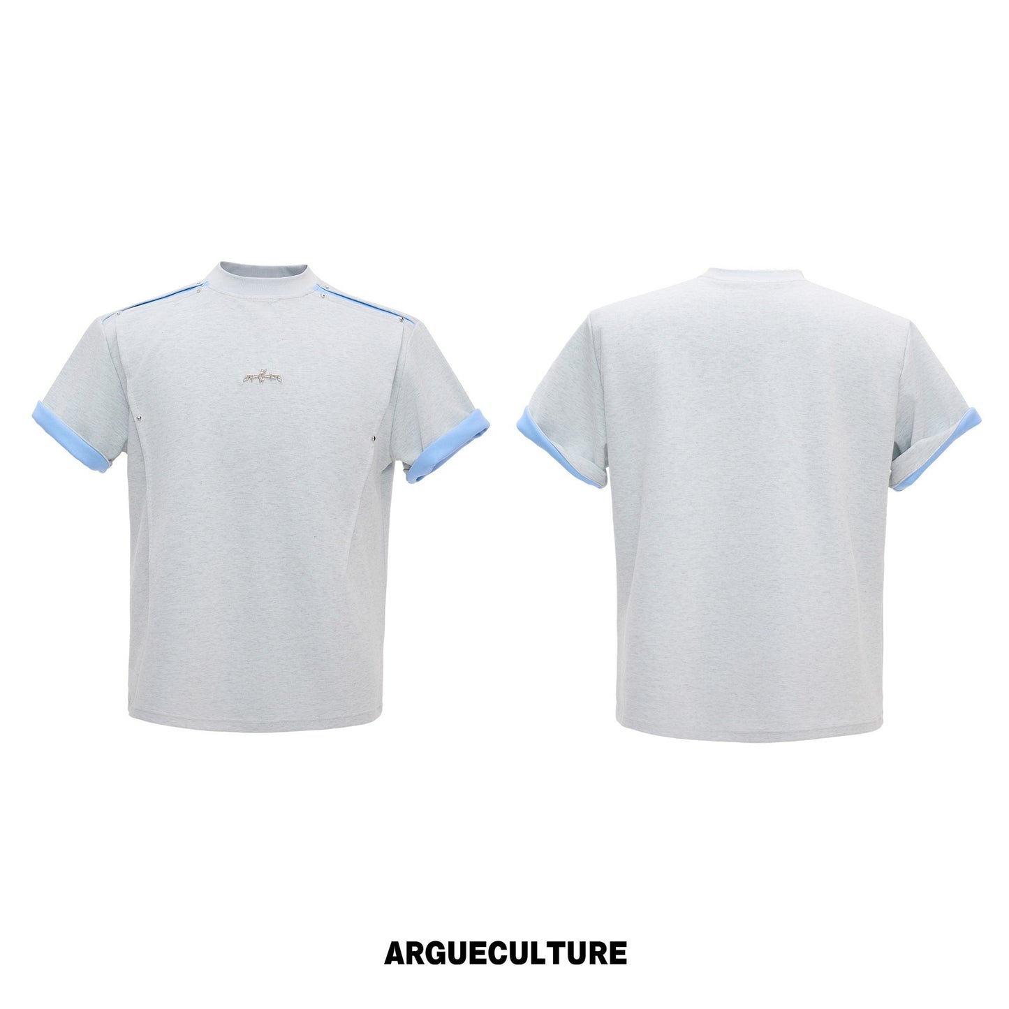 Contrast Panel Boxy Short Sleeve T-Shirt WN26984