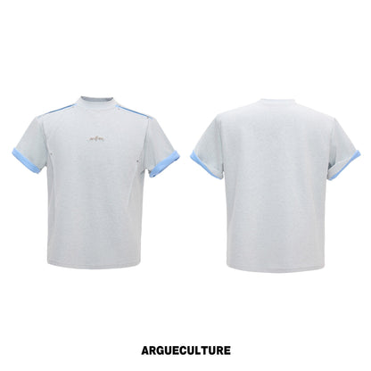 Contrast Panel Boxy Short Sleeve T-Shirt WN26984