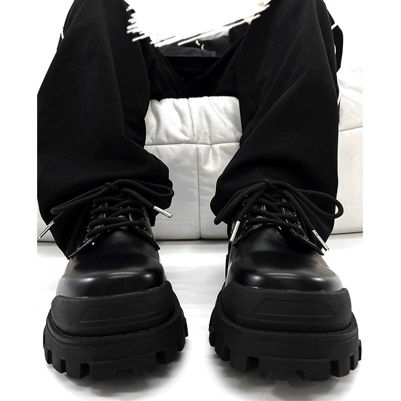 Platform Sole Leather Shoes WN19171