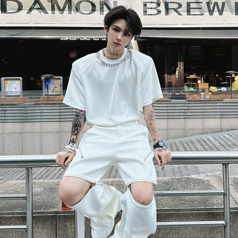 Studs Design Short Sleeve T-Shirt WN25045