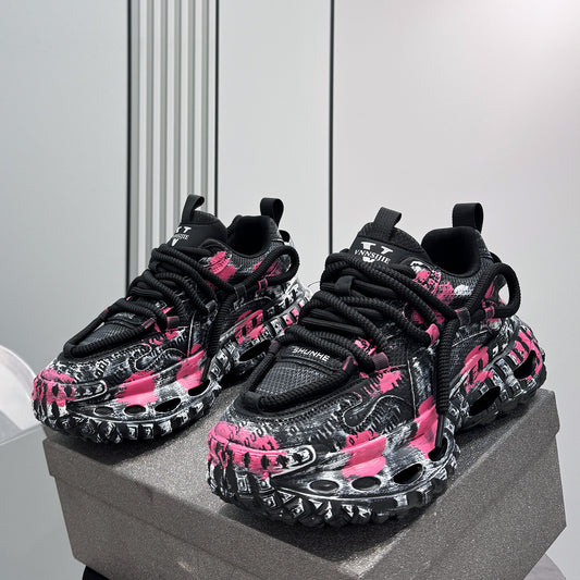 Chunky Platform Lace-Up Sneakers WN24810
