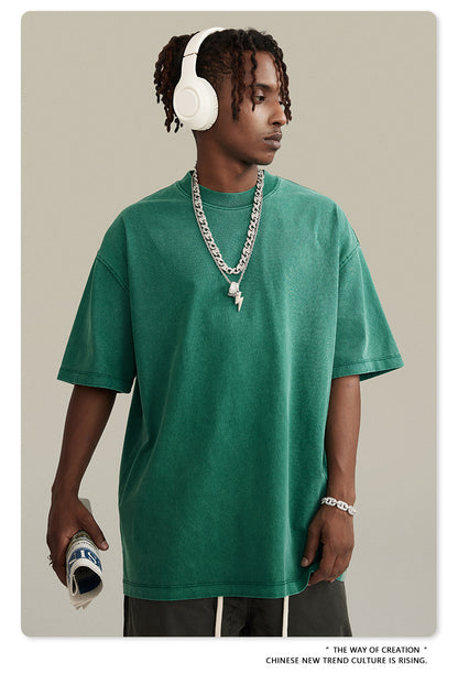 Washed Oversize Short-sleeve T-shirt WN6457